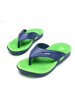 Buy Breathable Size 47 Mens Flip-Flops with Massage Sole Green in UAE