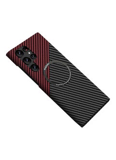 Buy Case for Samsung Galaxy S23 Ultra, 6.8 Inch, Compatible with [Mag-Safe], Slim & Light Samsung Galaxy S23 Ultra Case, 600D Aramid Fiber Made Thin Case Grade Drop Protection (Black/Red) in Saudi Arabia