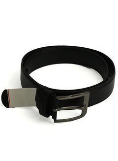 Buy Casual Every Day Belt for Jeans, Leather Formal Wear Belt for Men, Leather Slide Belt for Special Occasion and Events - Black in UAE