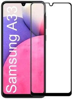 Buy Tempered Glass Screen Protector For Samsung A33 5G - Clear/Black in UAE