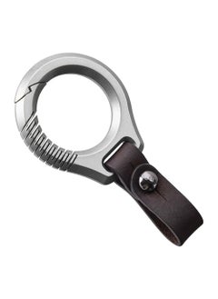 Buy Titanium Keychain Bottle Opener Quick Release Belt Key Holder Leather Heavy Duty Car Carabiner Keychain Clip Key Rings for Men, Women Perfect Gifts Cow Belt Decoration Keychain in Saudi Arabia