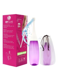 Buy ZEY LUXE 450ml Hygienic Portable Travel Shattaf to Use for Easy Cleaning - Portable Bidet Sprayer of Detachable Nozzle & Head for Toilet Travel - Childbirth Cleaner & Feminine Care - Purple in UAE