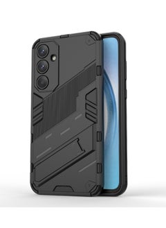 Buy Punk Armor 2 in 1 PC Tpu Shockproof Phone Case with Invisible Holder For Samsung Galaxy A35 (Black) in Egypt