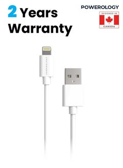 Buy iPhone Charger USB-A to Lightning 1.2M Cable Fast Charging And Data Sharing Compatible with iPhone 14/14 Plus/ 14 Pro/14 Pro Max/13/12/11/XS/Pro Max /Pro/Mini/SE/ ipad 9 - White in UAE