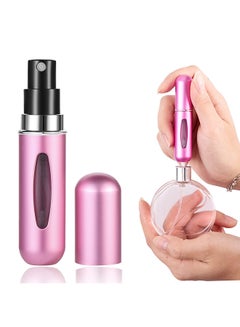 Buy Perfume Atomiser Refillable Perfume Bottle 5ML Mini Perfume Spray Bottle Portable Empty Travel Bottle for Handbag Purse Pocket Luggage (Pink) in Egypt