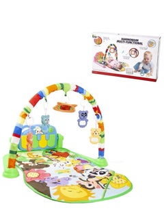 Buy Baby Play Mat and Gym for Newborn - Tummy Time Baby Activity Center and Piano with Sensory Hanging Play Toys - Play Gym with Music and Lights - Baby Essential Stuff for Infant Boy and Girl in UAE