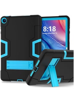 اشتري Case Compatible with Huawei MatePad SE 10.4inch 2023, Silicone Case with Kickstand Heavy Duty Shockproof Shell Rugged Protective Cover (Black+Blue) في السعودية