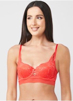 Buy Lace Plunge Neck Bra in UAE