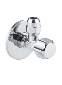 Buy Grohe 22018000 Angle Valve for Single Lever Mixer Tap with Roughened Thread for Simple Sealing, Wall Connection 1/2 Inch with Slide Rosette, 3/8 Inch Outflow in Egypt