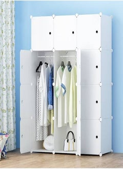 Buy Wardrobe Bedroom Furniture Home Closet Clothes Storage Rack 111 x47x147 cm in UAE