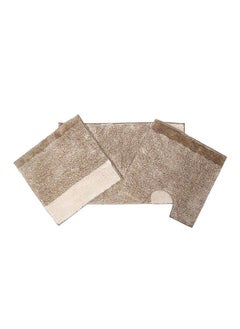 Buy Hawaii 3-Piece Shaded Bathmat, Beige - 50X80 cm in UAE