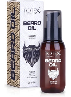 Buy Totex cosmetics beard oil premium men care with jojoba oil,argan oil,sweat almond oil -75ml e in Saudi Arabia
