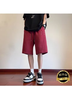 اشتري 2024 Mens Casual Pants Fashion ShortsWine red Wine red في السعودية