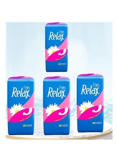 اشتري 4-Piece Relax Natural Cotton Feel Maternity Sanitary Pads 20pcs في السعودية