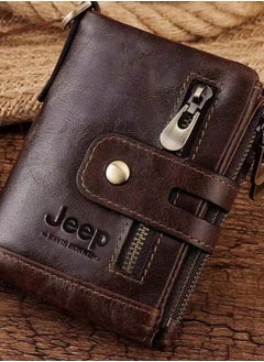 Buy Men's Genuine Leather Large Capacity Retro Wallet, Perfect Fusion of Classic and Practical in Saudi Arabia