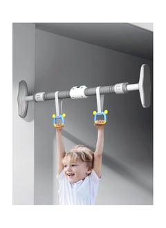 اشتري ROYALPOLAR Doorway Pull Up Bar Horizontal Bar Carbon Steel Chin Bar Without Screw Installation,Built In Spirit Level Adjustable Locking Mechanism Upper Body Workout Home Gym Capacity 400KG 96 to 135cm في الامارات