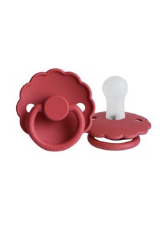 Buy Pack Of 1 Daisy Silicone Baby Pacifier 0-6M Scarlet - Size 1 in Saudi Arabia