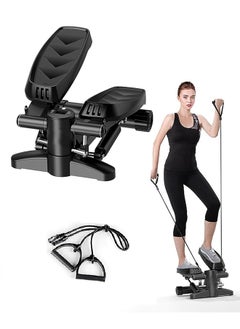 Buy Mini Mute The Sound Stair Stepper,300LBS Loading Capacity, with LCD Monitor Resistance Rope Hydraulic Fitness Stepper for Home Desk or Office Workouts in Saudi Arabia