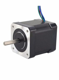 Buy Dual Shaft Nema 17 Stepper Motor Bipolar, 0.5A/24Ncm/48mm Body/4-lead Wires/60cm Cable and Connector Compatible with 3D Printer/CNC Black in UAE