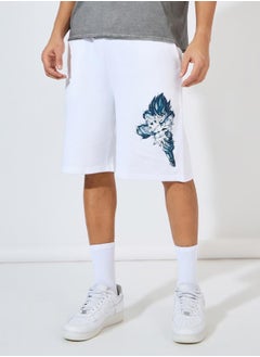 Buy Anime Dragon Ball Z Character Graphic Oversized Shorts in Saudi Arabia