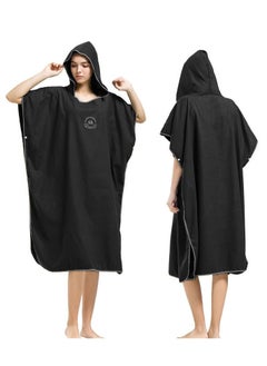 Buy Microfiber Surf Poncho, Wetsuit Changing Bath Robe, Beach Change Cloak Dive Quick Dry Pool Swim Beach Towel with Hood for Adults in UAE