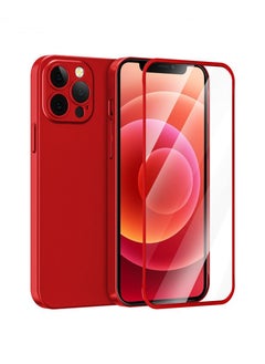 Buy Green 360 Carsaca Plus Case with Normal HD Glass for iPhone 13 Pro - Red in UAE