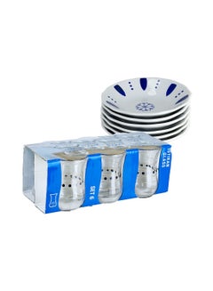 اشتري Istikana Glass Tea Tumbler& Saucer 6 Pieces Set في الامارات