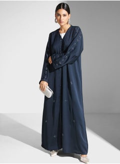 اشتري Embellished Front Open Abaya في الامارات