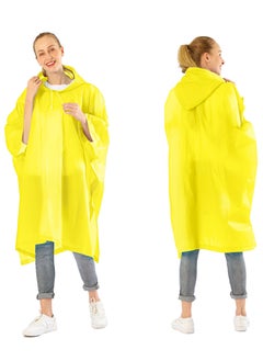 اشتري Portable EVA Raincoats for Adults, KASTWAVE Reusable Rain Ponchos with Hoods and Sleeves Lightweight Raincoats for Lightweight for Adults, Emergency, Camping, Men, Women في السعودية