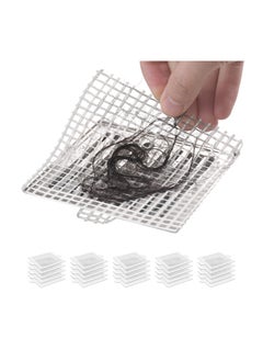 اشتري Disposable Hair Catcher, Shower Drain Mesh Stickers, 4.1- inch Square Shower Floor Drain Mesh Filter, Sink Strainer Stickers, Hair Catchers for Shower, Drain Hair Catcher Mesh Stickers (25 PCS) في السعودية