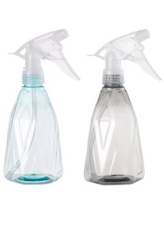 Buy Qiccijoo Spray Bottles 2 Pack 500ml/17oz Empty Plastic Spray Bottles for Cleaning,Hair,Solutions,Plants, Pets, Squirt Bottle Adjustable Fine Mist to Stream (Green & Grey) in Saudi Arabia