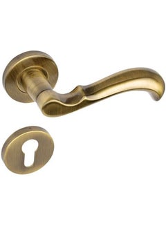 Modern Satin Brass Front Door Handle Set – Single Cylinder Deadbolt & Entry Lever With 3 Keys Modern Satin Brass Front Door Handle Set – Single Cylinder Deadbolt & Entry Lever With 3 Keys