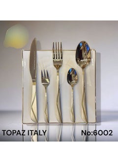 Buy Topaz Italy 18/10 Stainless Steel Cutlery Set 86 Pieces in Egypt