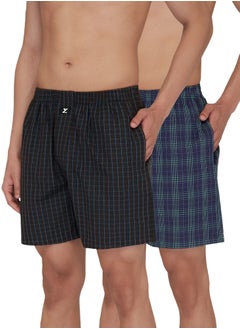 Buy IntelliEaze Super Combed Cotton Boxer Shorts for mens pack of 2 in UAE