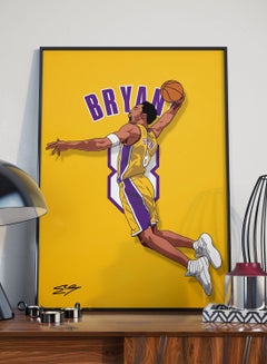 Kobe Bryant Dunk Poster Los Angeles Lakers Basketball Painting