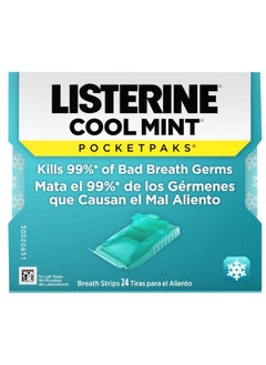 Buy Listerine Fresh Cool Mint Breath Freshener Strips Pack of 24 Strips in Saudi Arabia