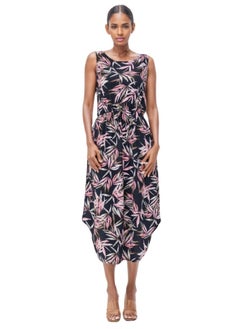 Buy Tropical Print Sleeveless Dress in UAE