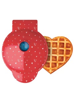 Buy Mini Waffle Maker, Suitable For Making Single Waffles, Hash Browns, Keto Waffles, Easy To Clean, Non-Stick Surface, Ready In Minutes (Heart-Shaped) in UAE