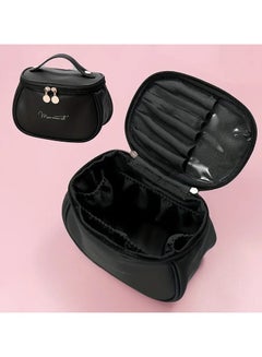 اشتري Travel Cosmetic Bag For Women, Large Capacity Makeup Organizer Bag With Portable Handle Zipper Makeup Brush Holder, Makeup Bags For Women Toiletry Bag For Girls Traveling في الامارات