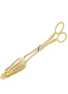 اشتري Vintage Arabic Style Cake Clamp and Vegetable Tongs, Zinc Alloy Buffet Serving Clips for Kitchen and Home Baking, 22cm/8.7in (Golden Tip) - Perfect for Barbecues and Serving! في السعودية