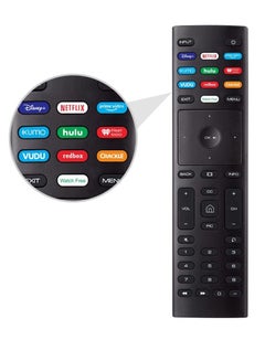 Buy Replacement Voice Remote Control For All Vizio Smart TV P-Series M-Series V-Series D-Series OLED and Smartcast Series With 10 Shortcut Buttons Disney, Netflix, Prime Video, Hulu and More Black in UAE