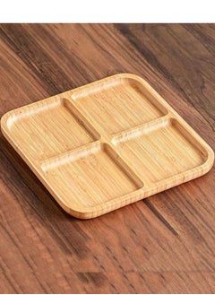 Buy High Grade Round Bamboo Tray Brown 25*25*1.35CM in Saudi Arabia