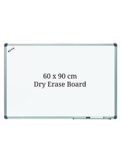 Buy ECVV® Single Sided Dry Erase Board for Wall 60 x 90cm Aluminum Presentation Magnetic Whiteboard with Pen Tray, Wall-Mounted White Board for School, Office and Home in UAE