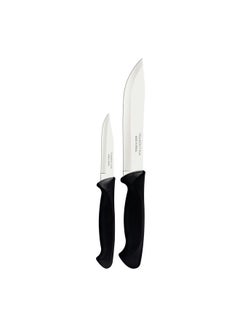 Buy Plenus 2 Pieces Knives Set with Stainless Steel Blade and Polypropylene Handle Set in UAE