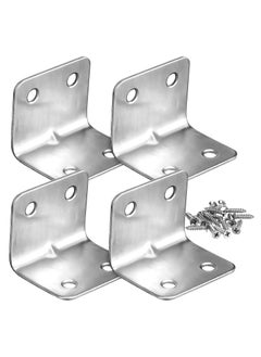 Buy Corner Angle Connecting Bracket Brace Plates with Screws, Timber Joining Fixing Repair L Connector for Shelf Furniture Chair Table Cabinet Bed (31x31x38mm - 4pcs) in UAE