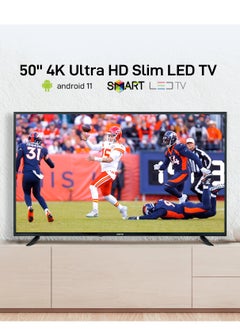 اشتري تلفزيون ذكي 50 بوصة 4K Ultra HD رفيع LED TV | مع جهاز تحكم عن بعد في السعودية