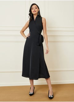 اشتري Sleeveless Wrap Around Midi Dress في السعودية