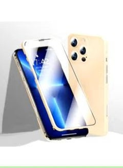 Buy 360 case cover and screen for iPhone 12 Pro-Gold in Egypt