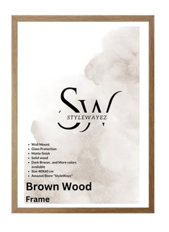 Buy Wall Modern Wood Picture Frames 40x60 cm - Brown Color in Egypt