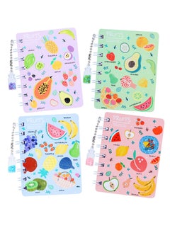 اشتري 4pcs Mini Spiral Notebook Thickened Horizontal, Small Spiral Notepad Cartoon Pocket Notebook, Ledger Notebook Handwriting Diary Drawing Tablet في الامارات